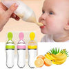 90ml Feeder With Spoon Soft Silicone Baby Feeding Bottle & Spoon Dispenser