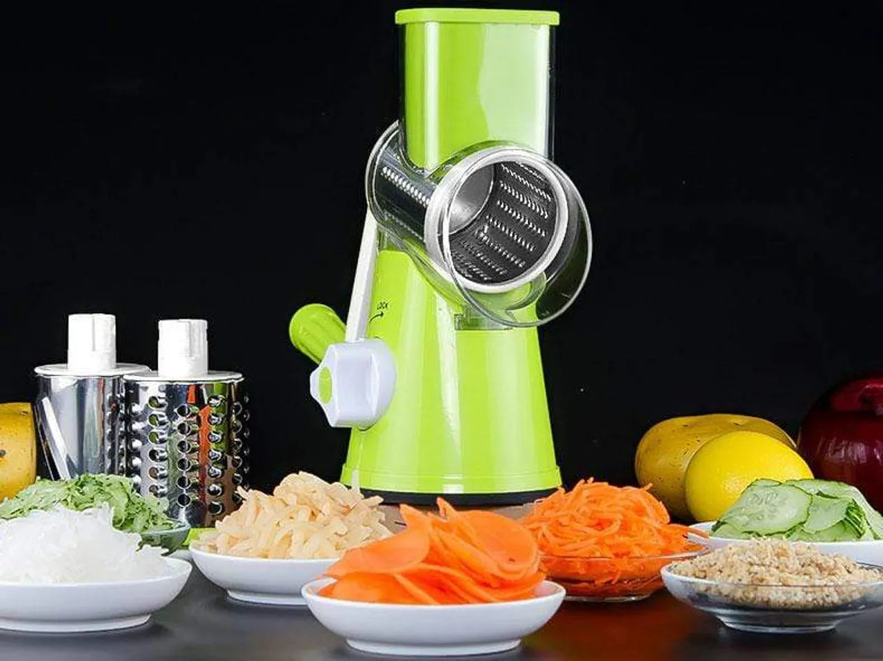 Tabletop Drum Grater Manual Vegetable Slicer & Multi Functional Grater