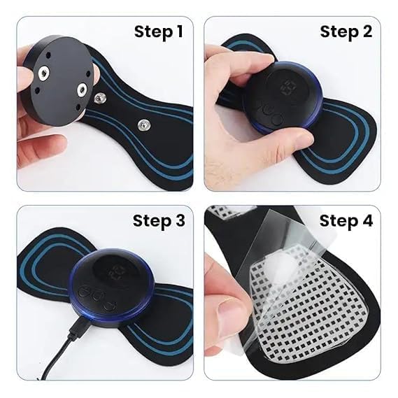 Wireless EMS Butterfly Massager Pain Relief Muscle Relaxation