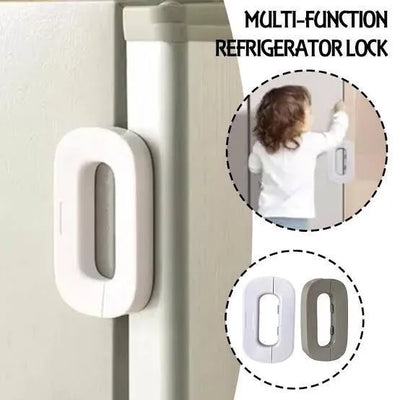 Child Safety Refrigerator Door Lock No-Drill Latch for Kids & Pets Protection