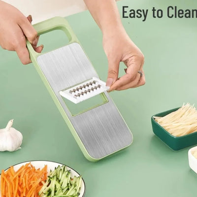 5-in-1 Vegetable Slicer & Grater Adjustable Mandoline Cutter with 5 Blades