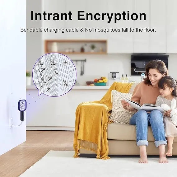 Mini USB Rechargeable Mosquito Racket with UV Light