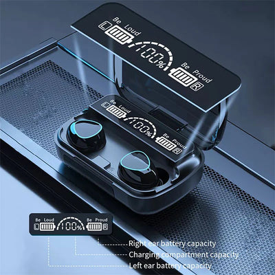 DaMix M10 Bluetooth Earbuds Wireless Sound with LED Display & Power Bank Case