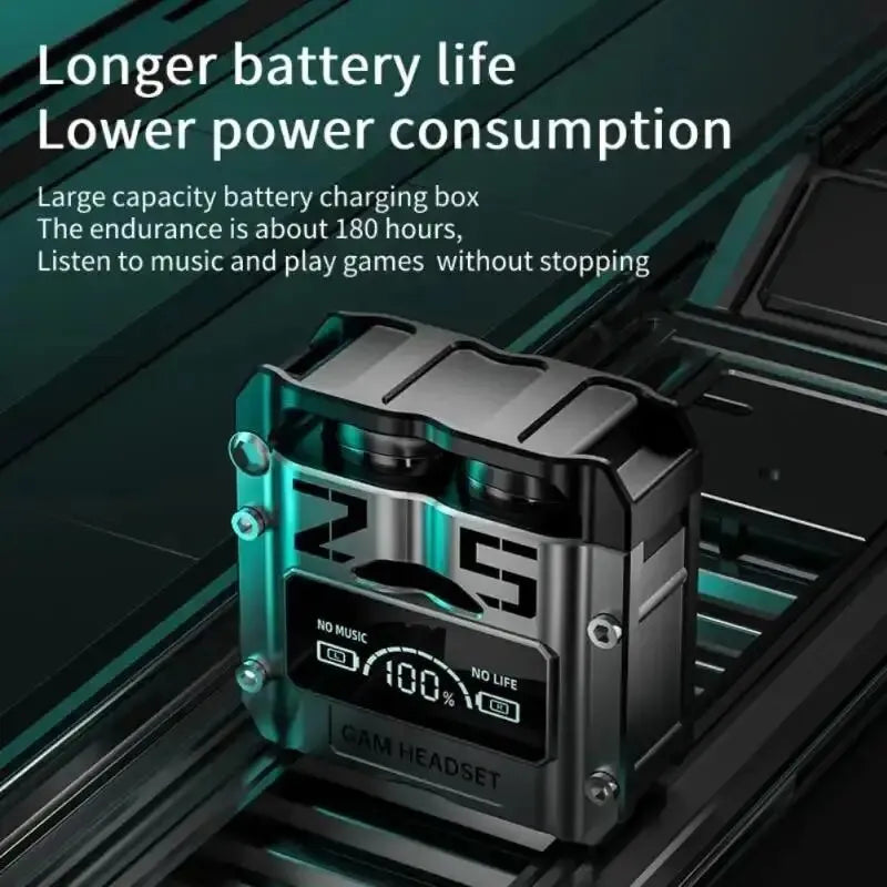 M25 Bluetooth 5.3 Wireless Earbuds HiFi Sound, LED Display & 40Hr Backup