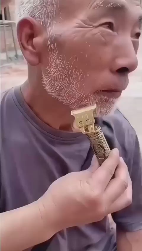 Vintage T9 Hair Trimmer for Men Metal Body, USB Rechargeable Beard & Hair Clipper