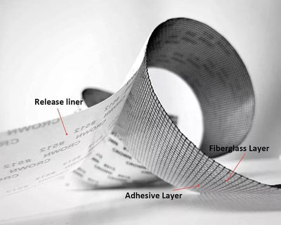 Self-Adhesive Mesh Screen Repair Tape 2M Fiberglass Patch for Windows & Doors