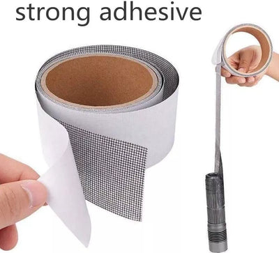 Self-Adhesive Mesh Screen Repair Tape 2M Fiberglass Patch for Windows & Doors